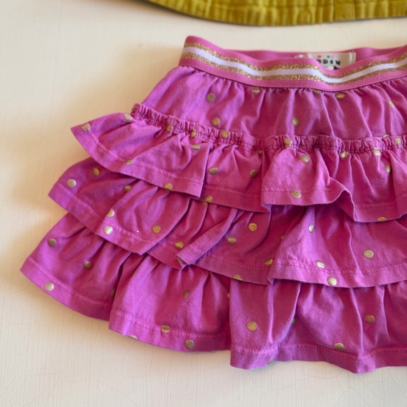Mini Boden Girl’s Bundle 8-9Y Pink Ruffle Skort & Yellow Embroidered Skirt - Picture 2 of 11